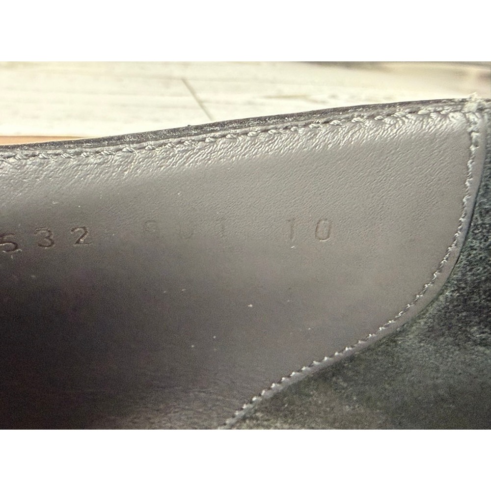 HUGO BOSS Mens Black Leather Cap Toe Oxford 10 Dress Shoes Made in Italy - Picture 12 of 12
